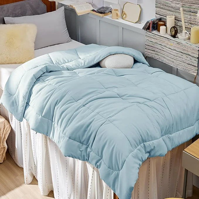 Natural Bedsure Comforter Duvet Insert – Quilted Comforters Twin XL Size All Season Duvet GentleSoft Down Bedding Blanket with 8 Tabs Gifts for Women Men Light Spa Blue Twin XL 92×68 Inches Smart