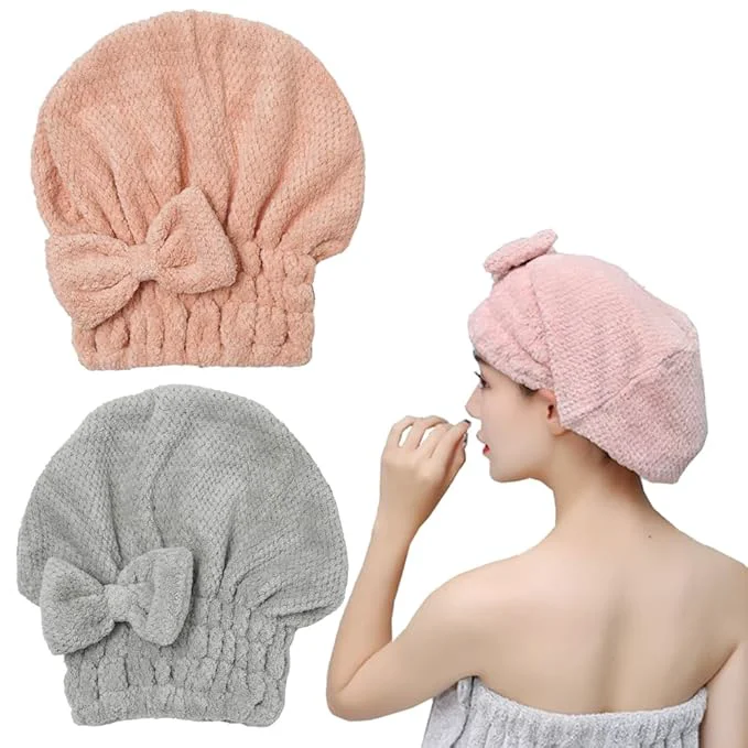Refined M-l Microfiber Hair Towel Hair Towel Cap Absorbent Hair Turban Towel Responsible