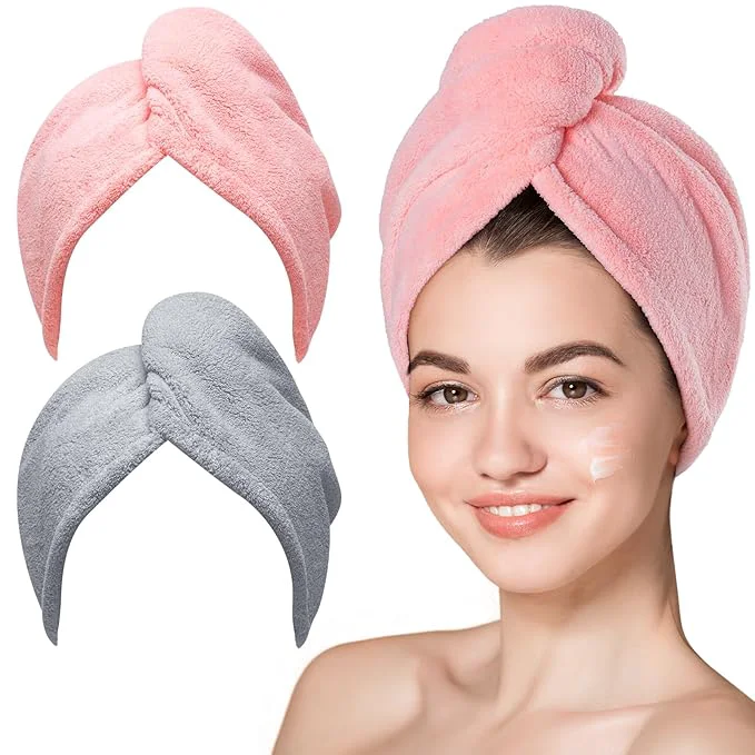 Certified Hicober Microfiber Hair Towel Drying Hair Wrap Towels Fine Crafted