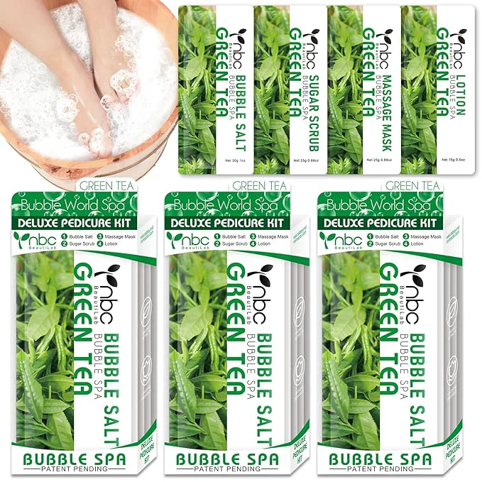 Excellent Pedicure Kit Foot Soak Set Bubble Salt Sugar Scrub Massage Mask Massage Certified