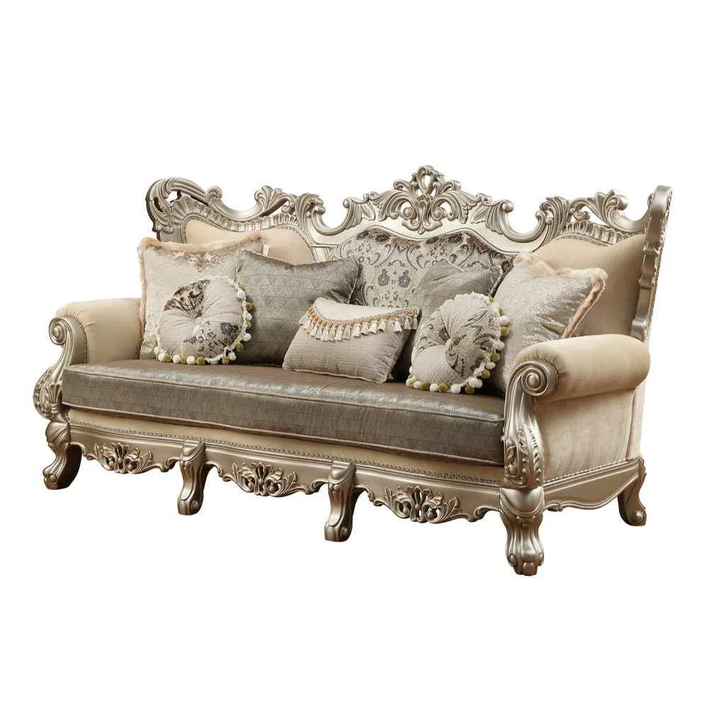 Environmentally Friendly Ranita – Sofa With 7 Pillows – Fabric amp Champagne Exceptional