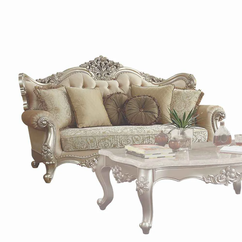 High-End Bently – Sofa With 7 Pillows Same Lv01579 – Fabric amp Champagne Reusable