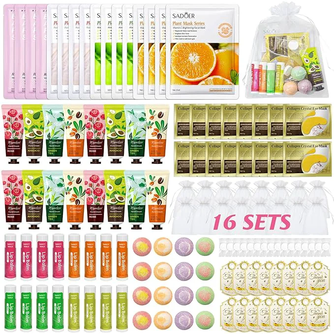 Genuine 128 PCS Spa Party Supplies for Women Spa Kit Include Lip Balm Facial Masks Innovative