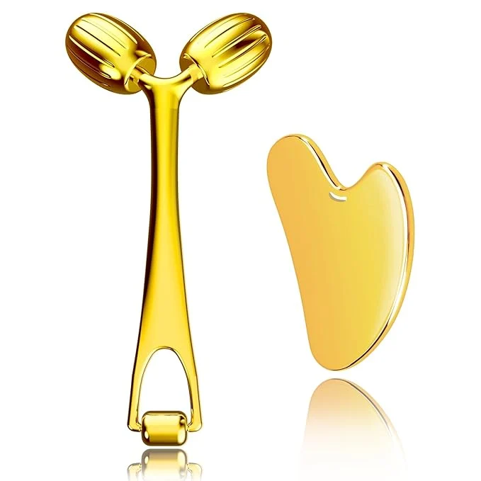 Original Yeamon Gua Sha Facial Tools and Face Roller Set Facial Massage Tool Contemporary