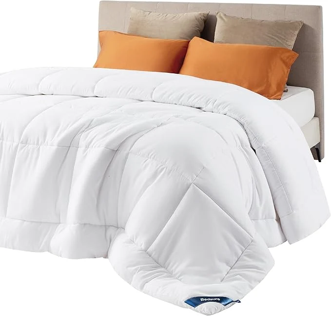 Casual Bedsure Comforter Duvet Insert – Quilted Comforters Queen Size All Season Duvet GentleSoft Down Bedding Blanket with 8 Tabs Gifts for Women Men White Queen 88 x 88 Inches World-Class