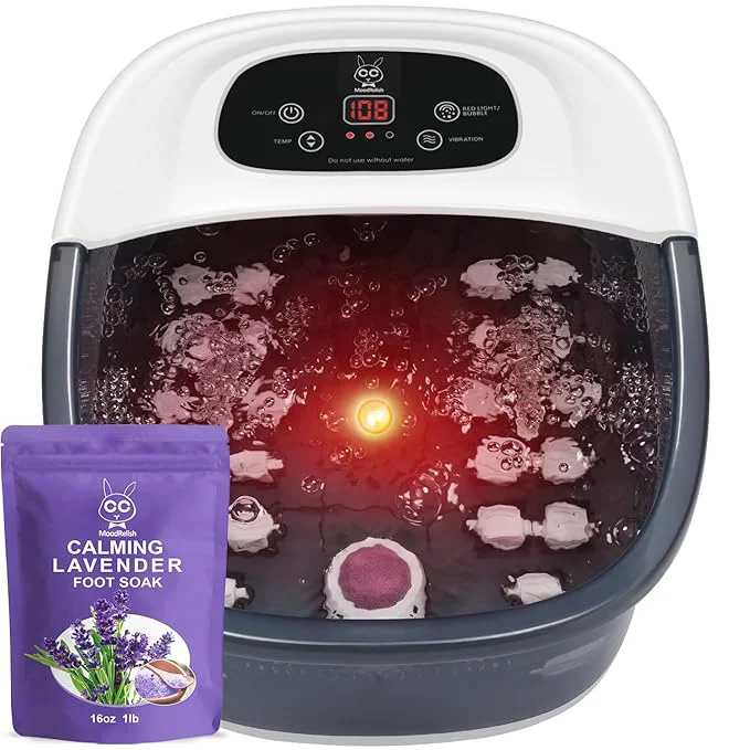 Organic Foot Spa Bath Massager with Heat Bubbles and Vibration Massage and Jets Next-Generation