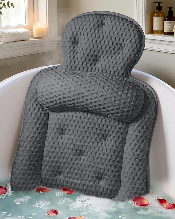 Enhanced Bath Pillows for Tub Skin Friendly Bathtub Cushion for Head and Neck Elite