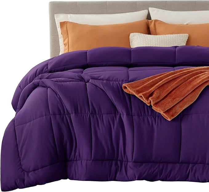 Outstanding Bedsure Comforter Duvet Insert – Quilted Comforters Cal King Size All Season Duvet GentleSoft Down Bedding Blanket with 8 Tabs Gifts for Women Men Purple California King 96X102 Inch Efficient