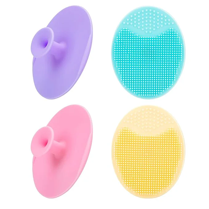 High-Grade 4 Pack Face Scrubber JEXCULL Soft Silicone Facial Cleansing Brush Face Exceptional