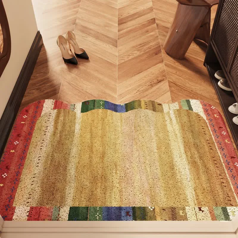 Soft Ownkoti Vintage Persian Non-Slip Entry Rug Advanced