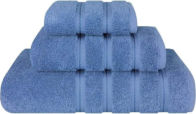 Secure American Soft Linen Premium 3 Piece Towel Set 1 Bath Towel 1 Hand Towel 1 Eco-Friendly