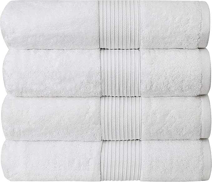 Fine Luxury Oversized Bath Towels 650 GSM Soft Highly Absorbent Quick Dry Elegant
