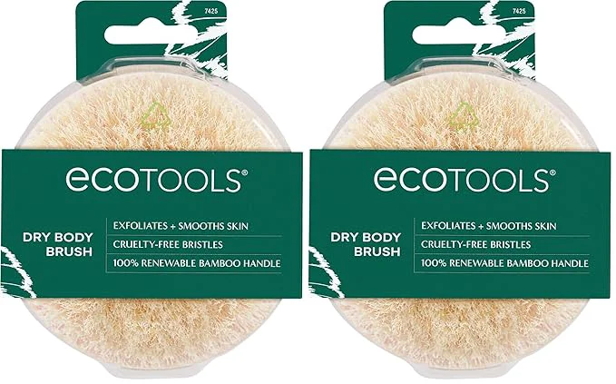 Natural EcoTools Dry Body Brush for Post Shower Bath Skincare Routine Removes Dirt Sophisticated