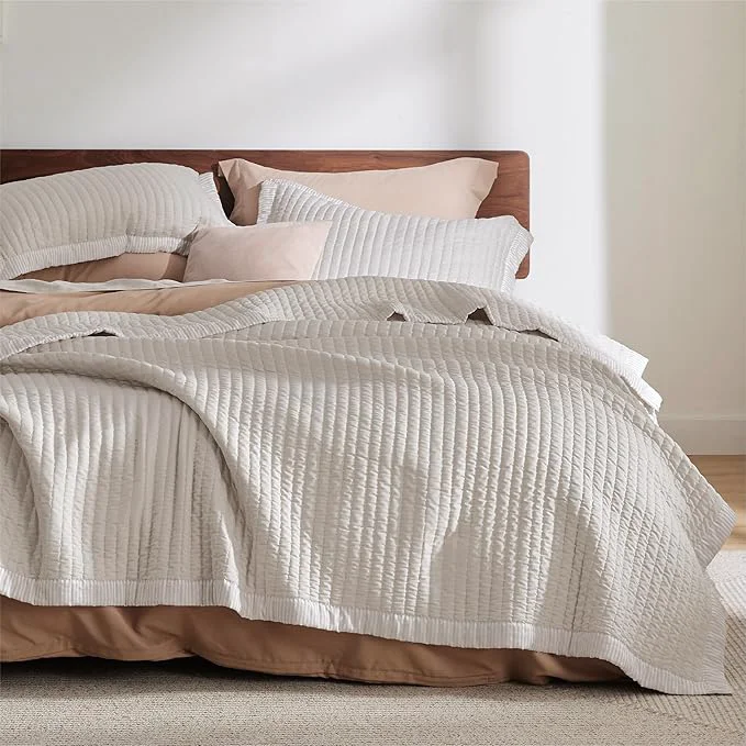 Verified Bedsure Quilts King Size – King Quilt Bedding Set Bedspread Coverlet Comforter Lightweight Corduroy Pattern Bedspread 3-Piece Set with 106 quot x96 quot Coverlet amp 2 Pillow Shams All-Season Soft Microfiber Easy-to-Use