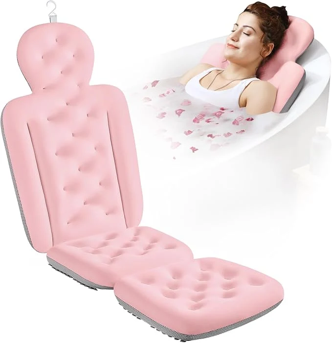 Certified Full Body Bath Pillow for Bathtub Thick Bathtub Cushion Luxury Tub Pillow for Quality