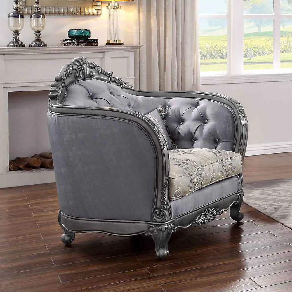 Pure Ariadne – Chair With Pillow – Fabric amp Platinum Trendy