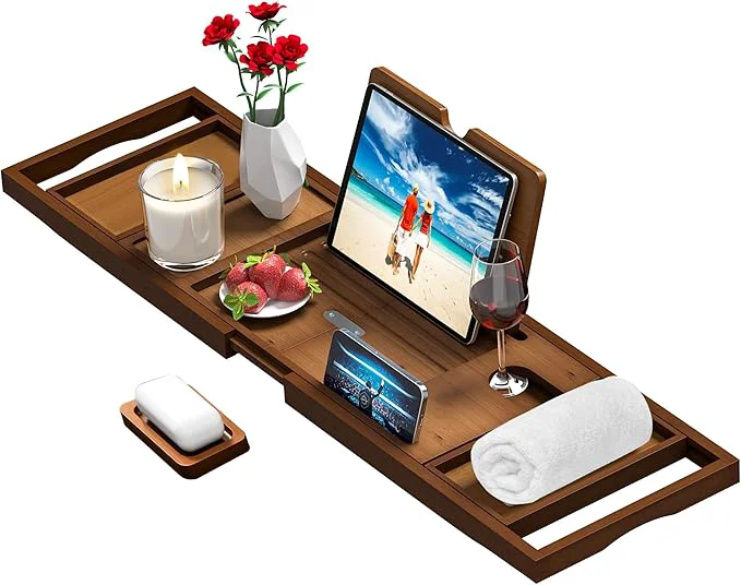 Classic Premium Bathtub Tray Caddy Powerful