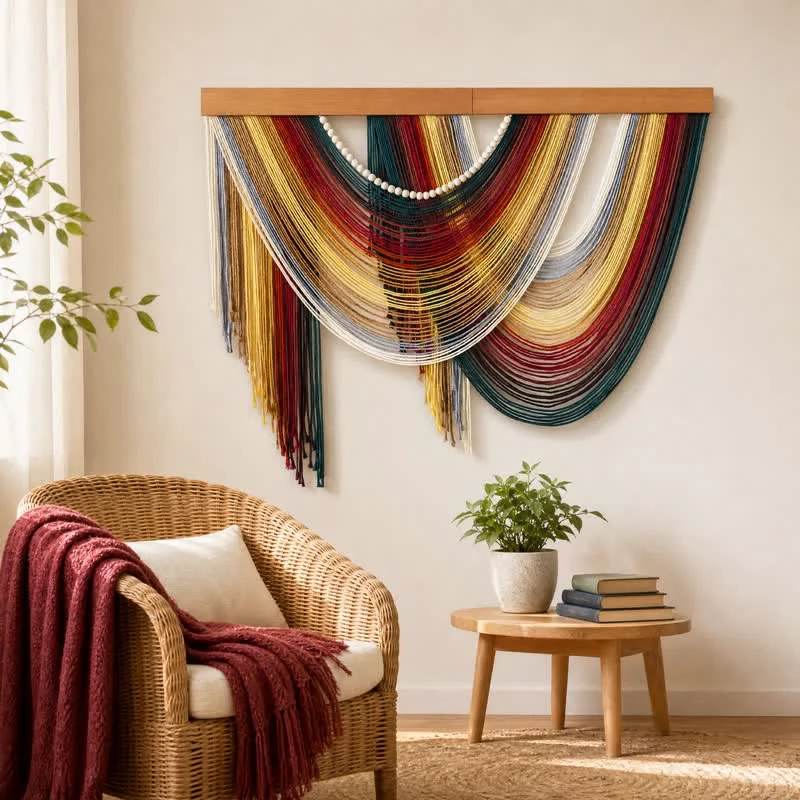 Trendy Ownkoti Bohemian Cotton Beaded Wall Hanging Decor Quality