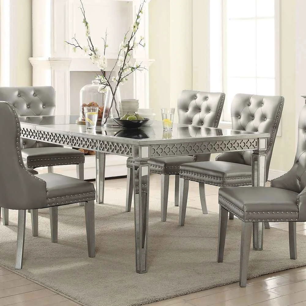 Next-Generation Kacela – Dining Table – Mirrored amp Champagne Functional