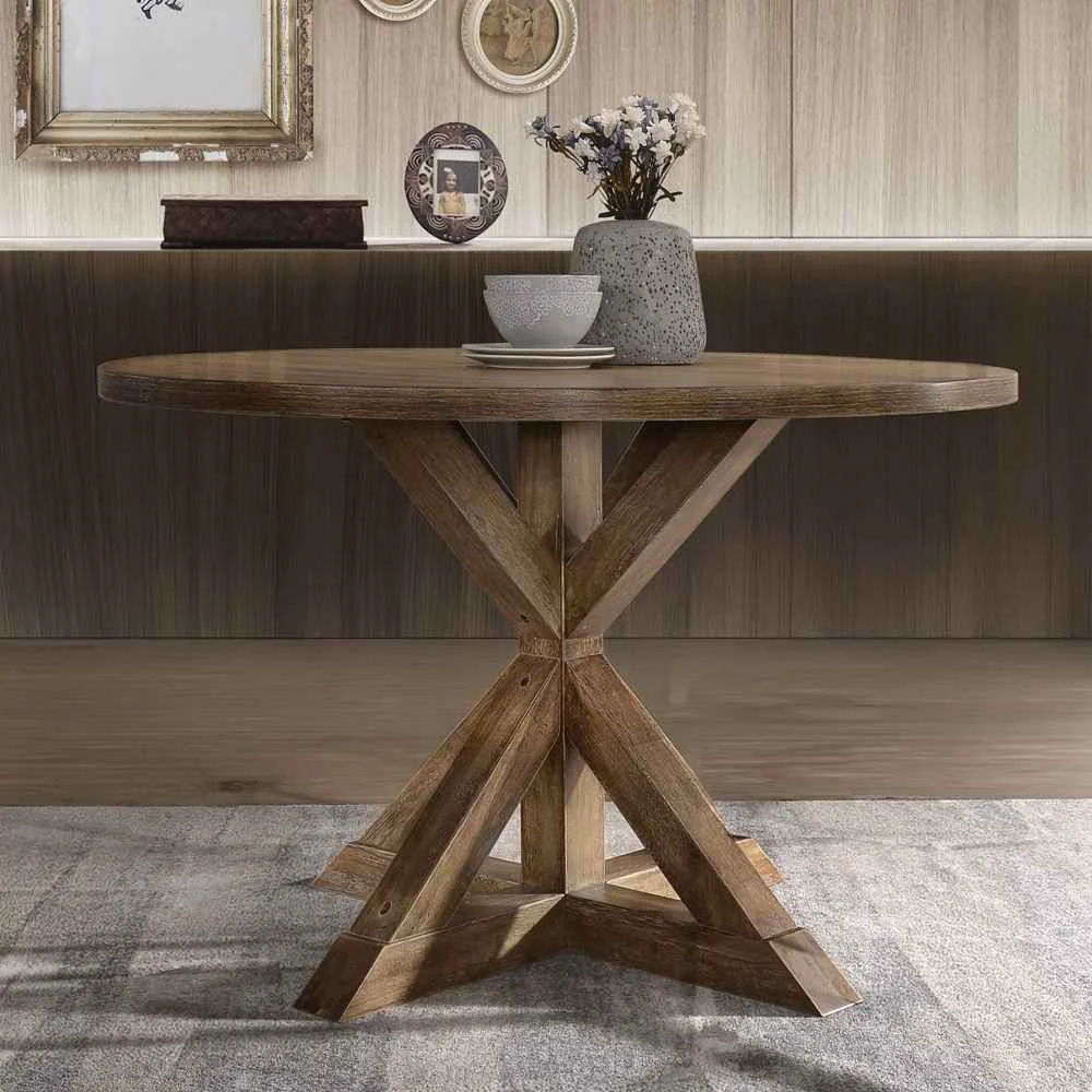 Authentic Wallace II – Dining Table – Weathered Oak Sophisticated