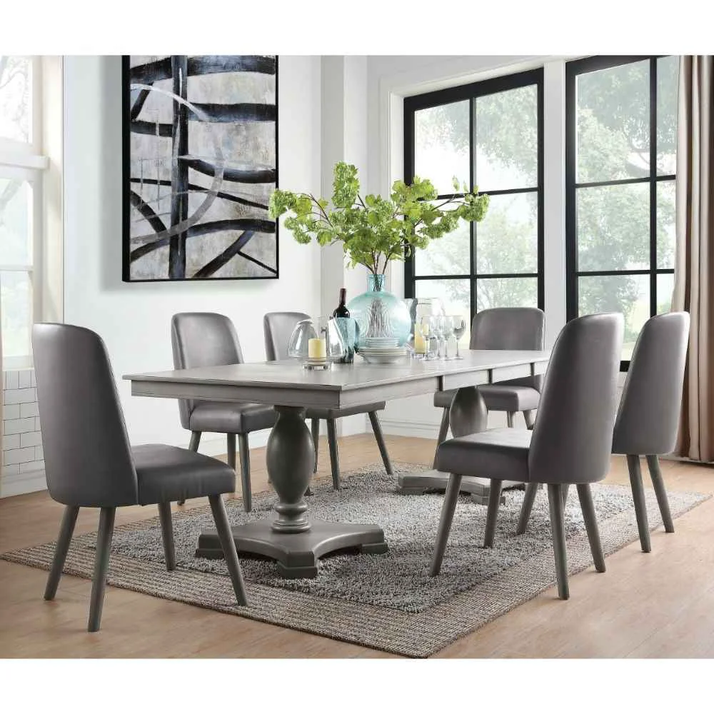 Smooth Waylon – Dining Table – Gray Oak Green