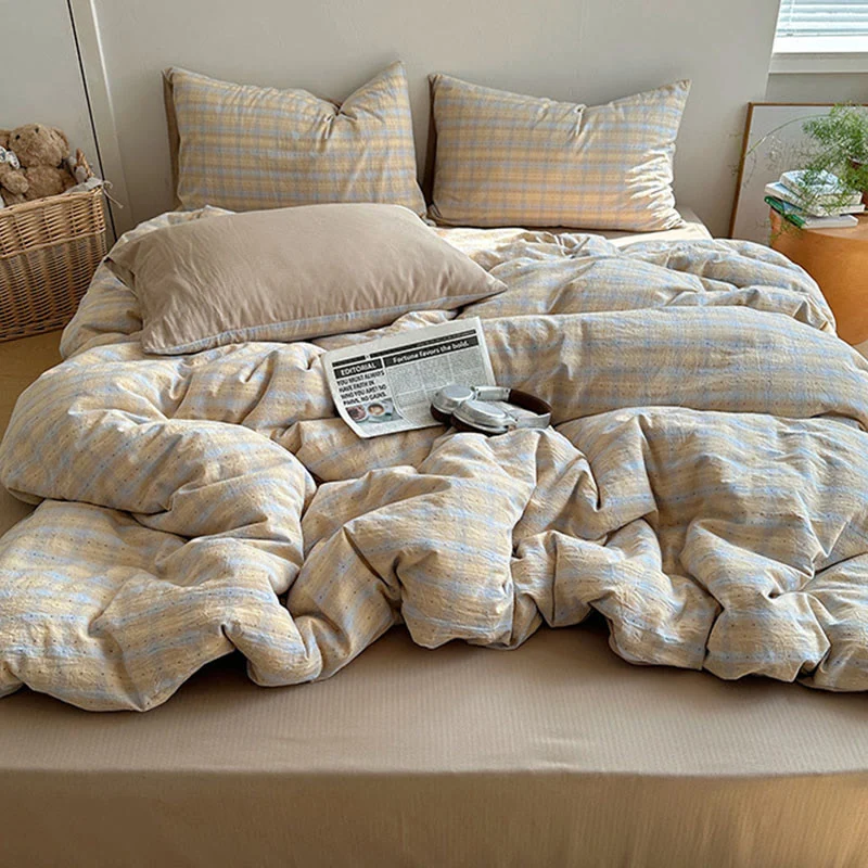 Exceptional Ownkoti Modern Stripe Washed Cotton Bedding Set Fast