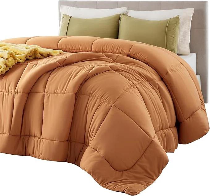 Long-Lasting Bedsure Comforter Duvet Insert – Quilted Comforters Twin XL Size All Season Duvet GentleSoft Down Bedding with 8 Tabs Gifts for Women Men Burnt Orange Twin XL 92 x 68 Inches Outstanding