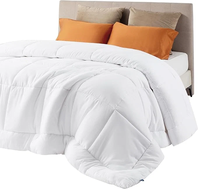 Original Design Bedsure Comforter Duvet Insert – Quilted Comforters Queen Plus Size All Season Duvet GentleSoft Down Bedding Blanket with 8 Tabs Gifts for Women Men White Queen Plus 90 x 90 Inches Practical