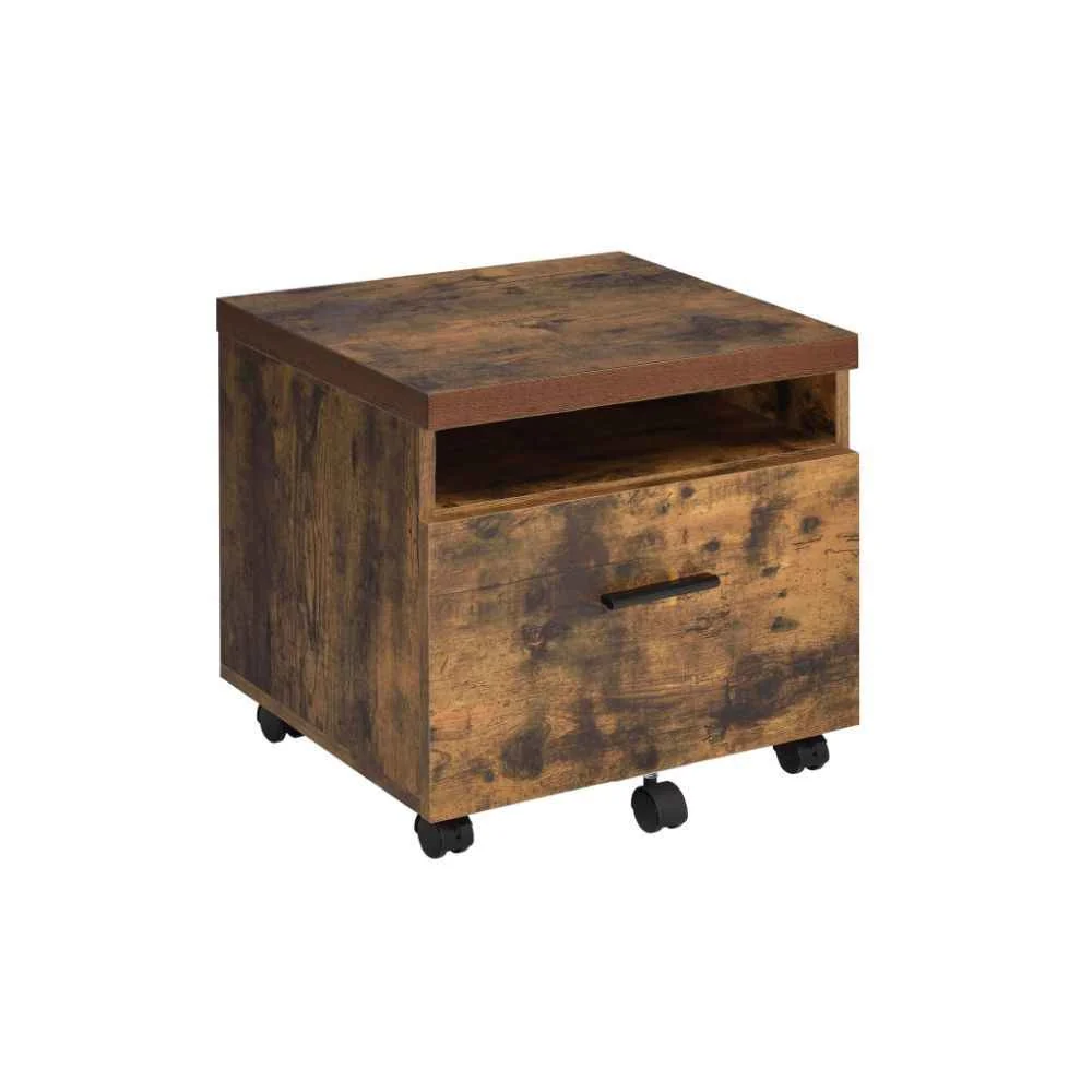 Minimalist Bob – File Cabinet – Weathered Oak amp Black Detailed