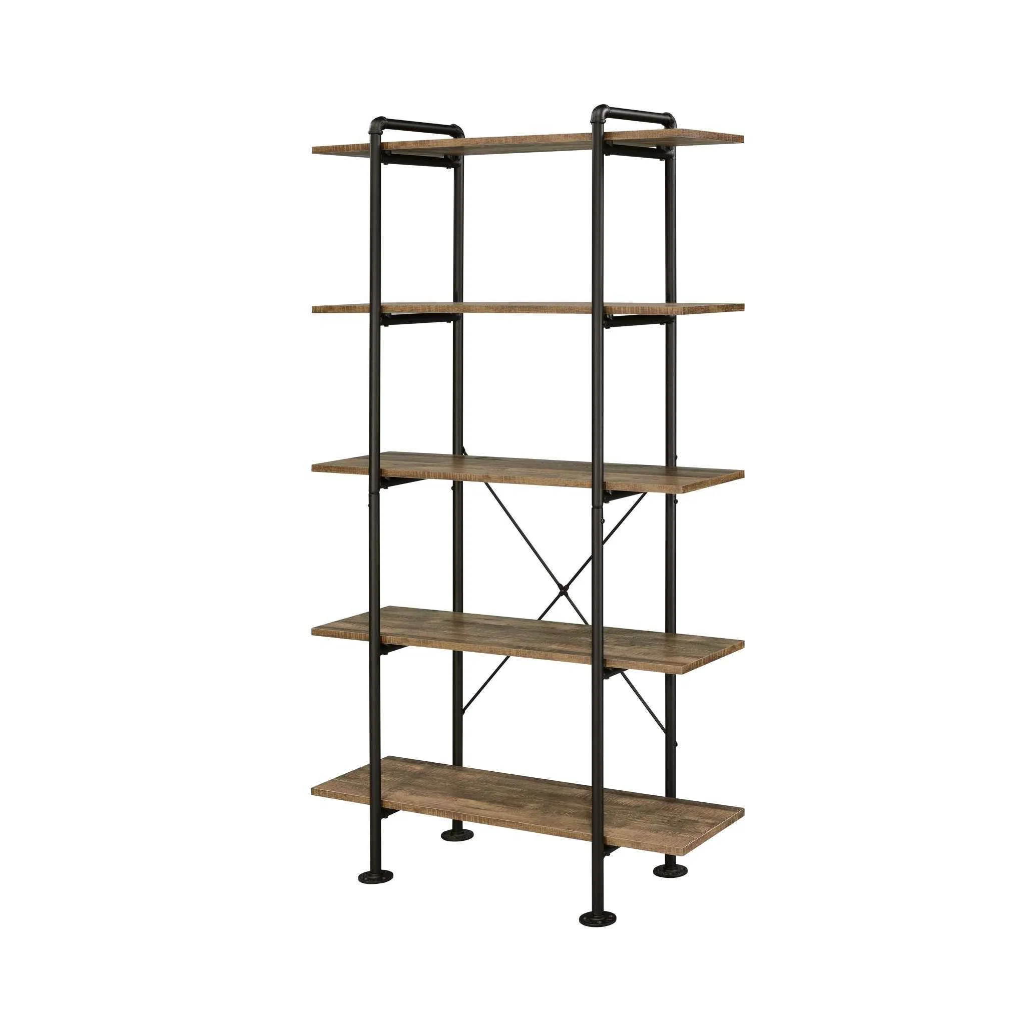 Luxury Nefo – Bookshelf – Rustic Oak amp Black Genuine