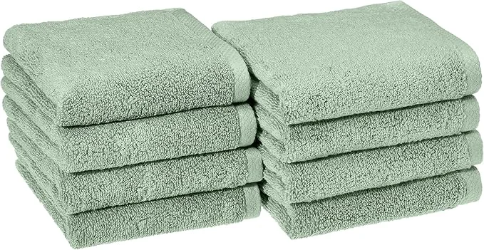 Outstanding Amazon Basics Lightweight Quick-Dry Hand Towels Cotton Seafoam Green Premium Material