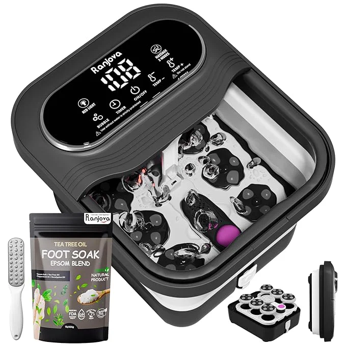 Convenient Foot Spa Electric Rotary Massage Tea Tree Oil Foot Soak Casual