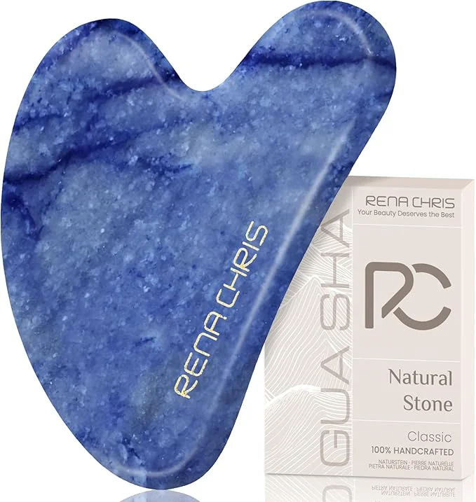 Fine Rena Chris Gua Sha Facial Tools Natural Blue Aventurine Guasha Tool Functional