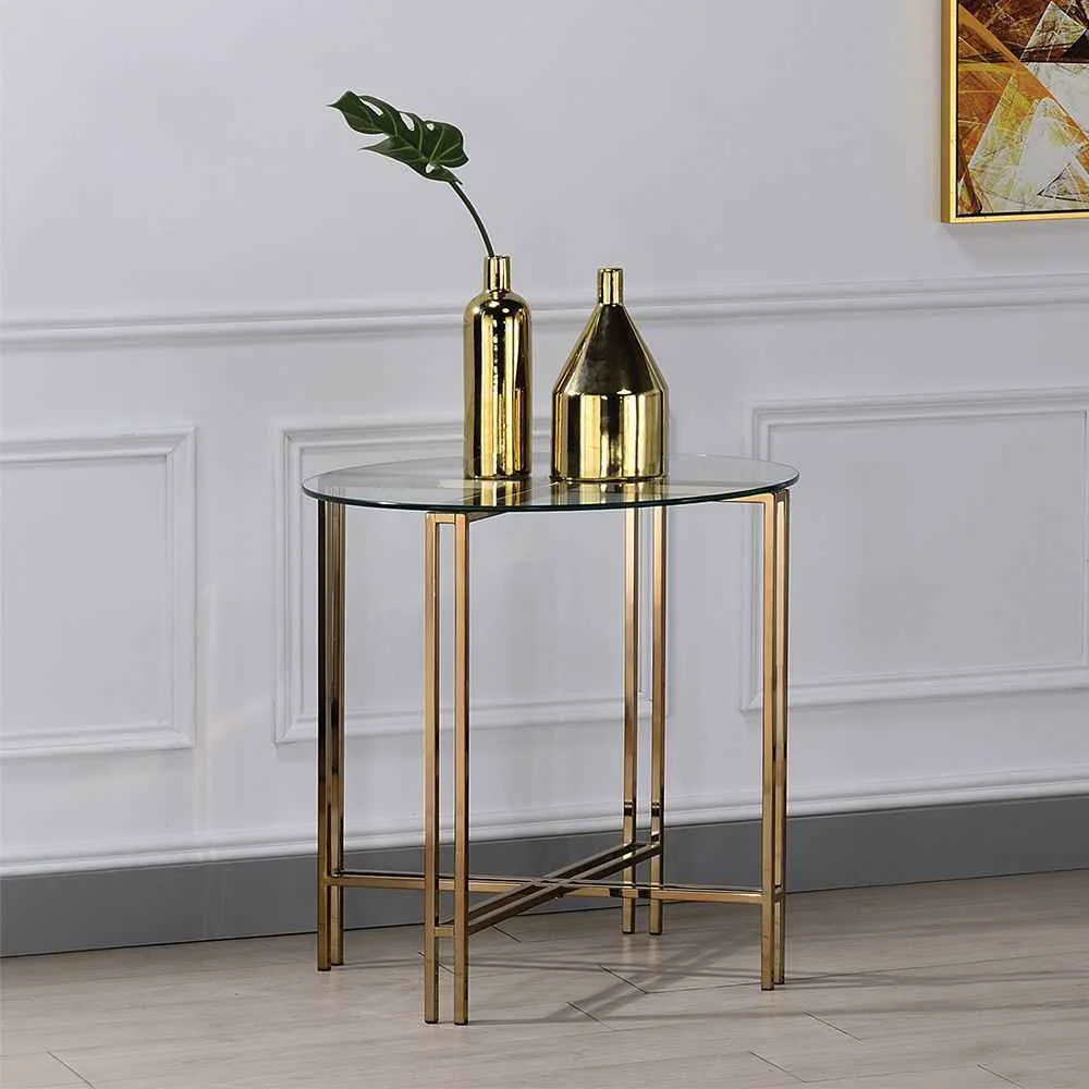 Verified Veises – End Table – Champagne Fashionable