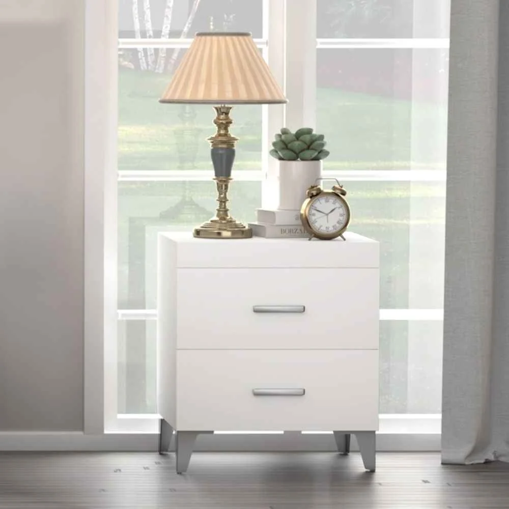 Consistent Casilda – Nightstand – White Refined