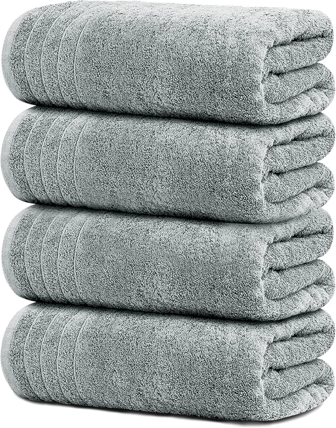Detailed Tens Towels Pack of 4 Extra Large Bath Towels 30 x 60 Inches Cotton Verified