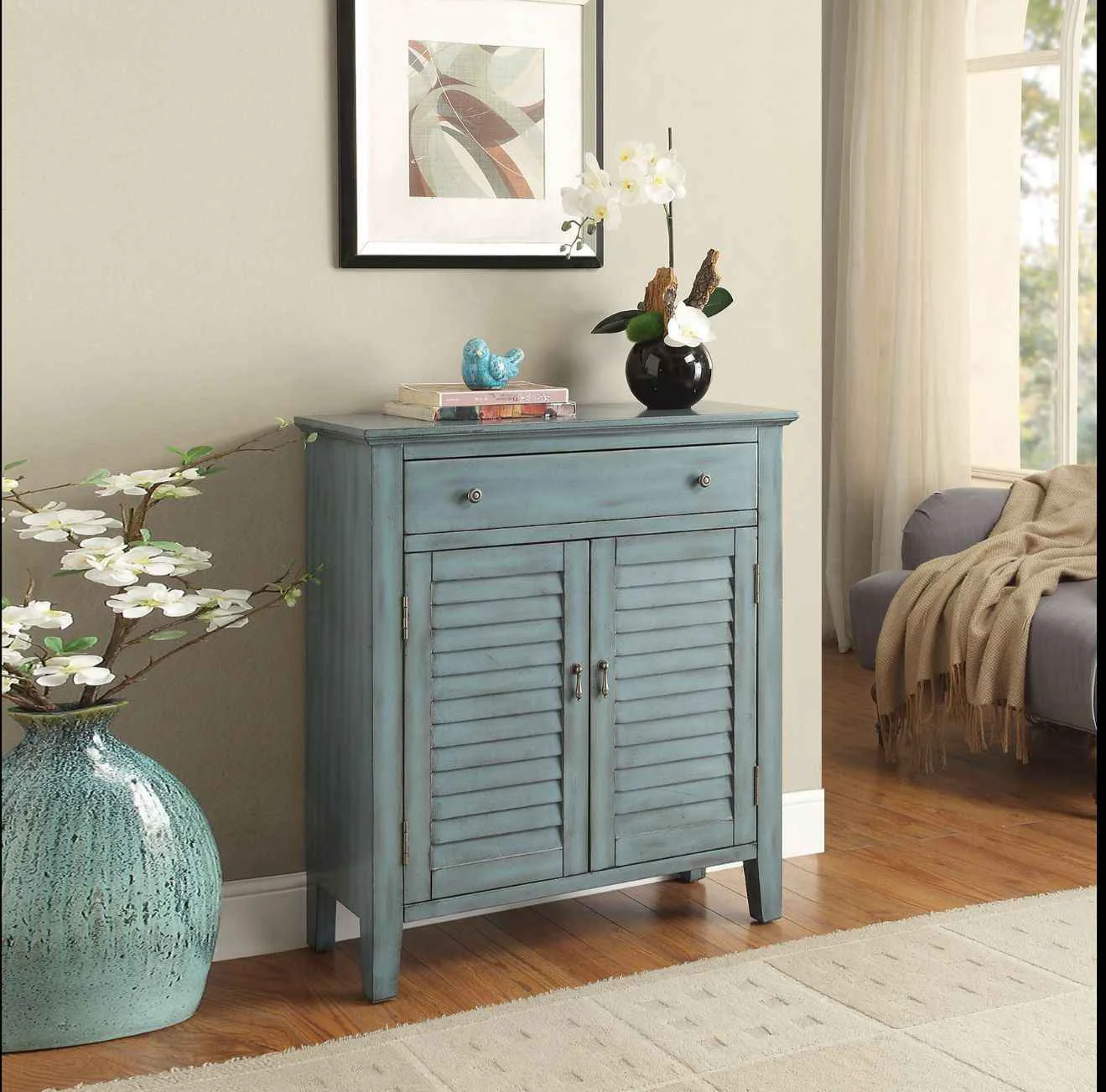 Elite Winchell – Console Cabinet – Antique Blue Premium
