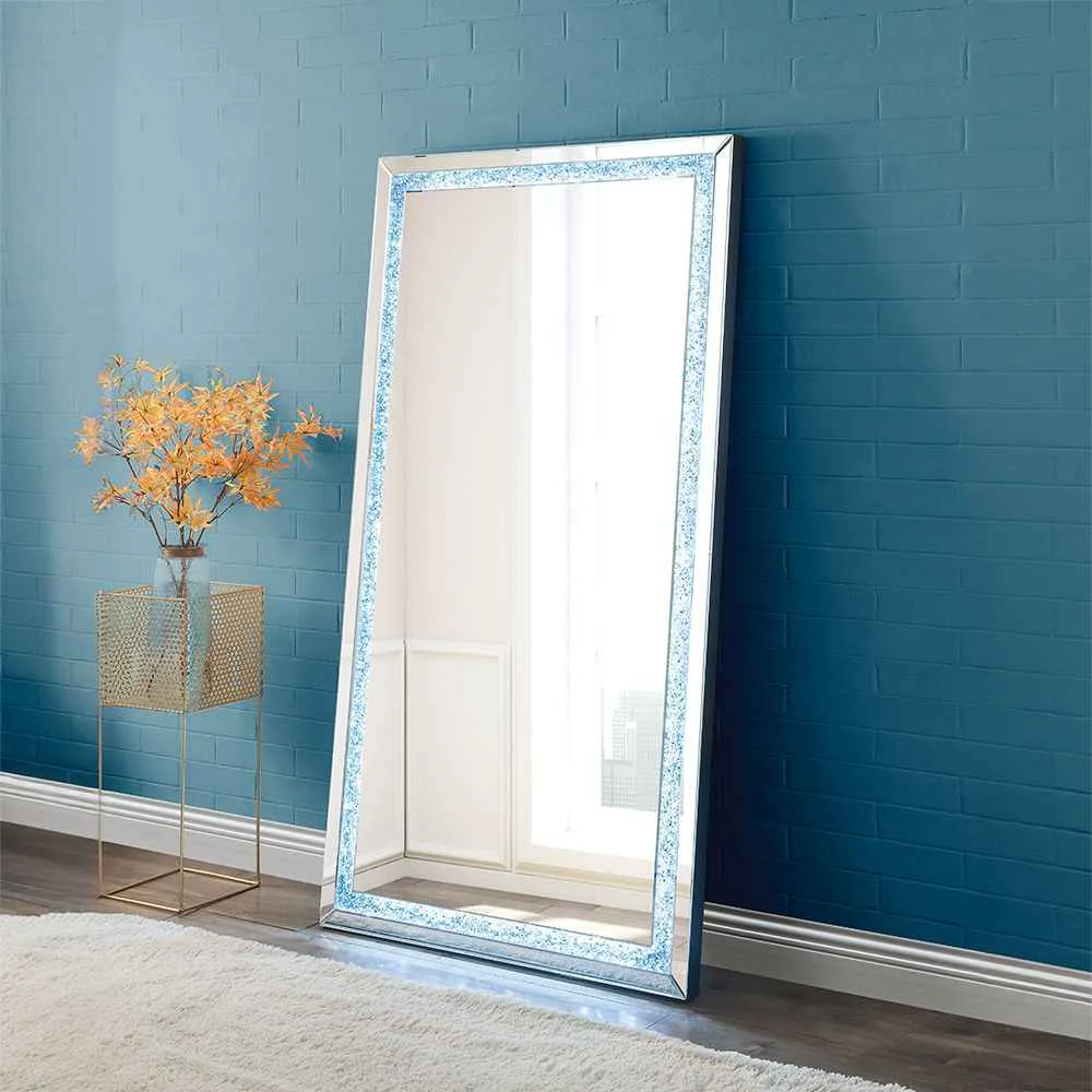 Verified Noralie – Floor Mirror – Faux Diamonds amp Mirrored Premium Material