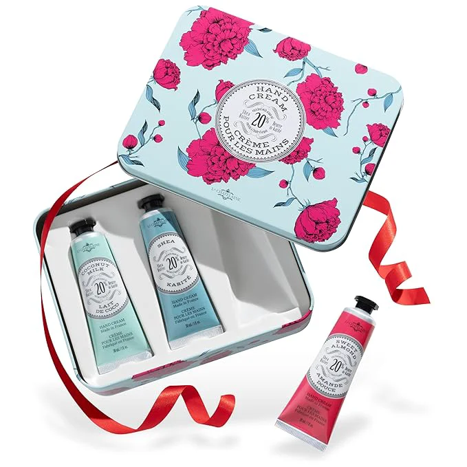 Official La Chatelaine 20 Shea Butter Hand Cream Travel Size Tin Gift Set Environmentally Friendly