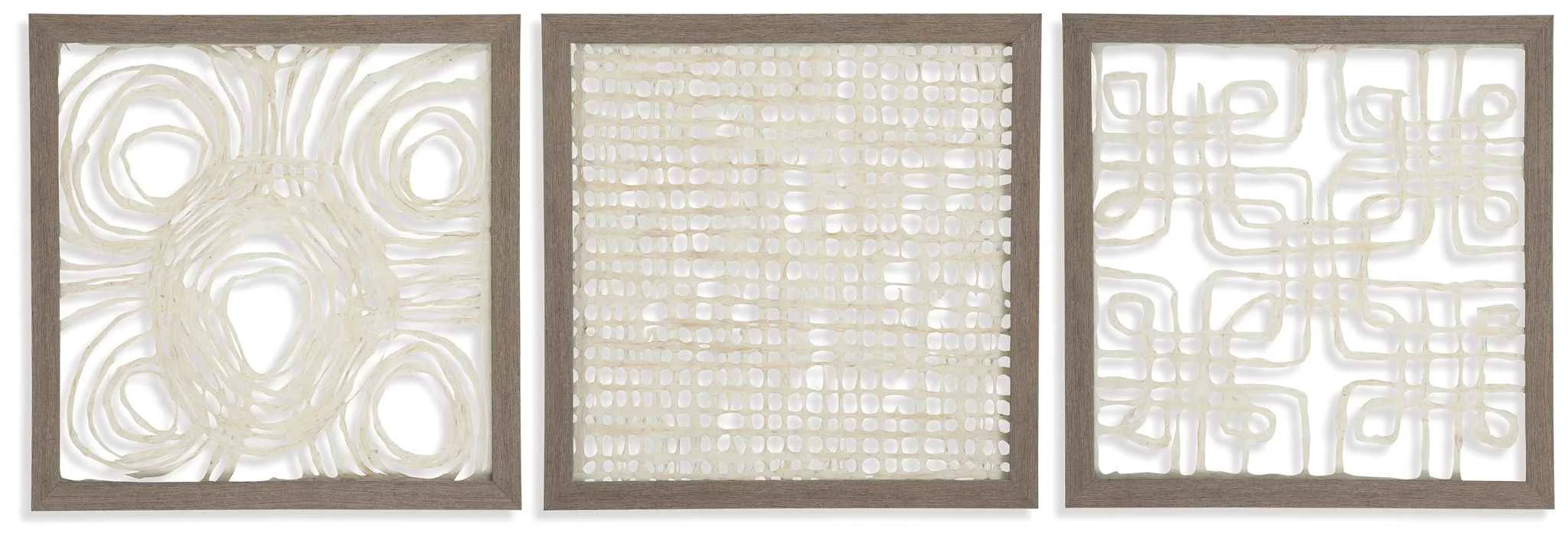 Elite Odella – Wall Decor Set Set of 3 – Cream Taupe Crafted