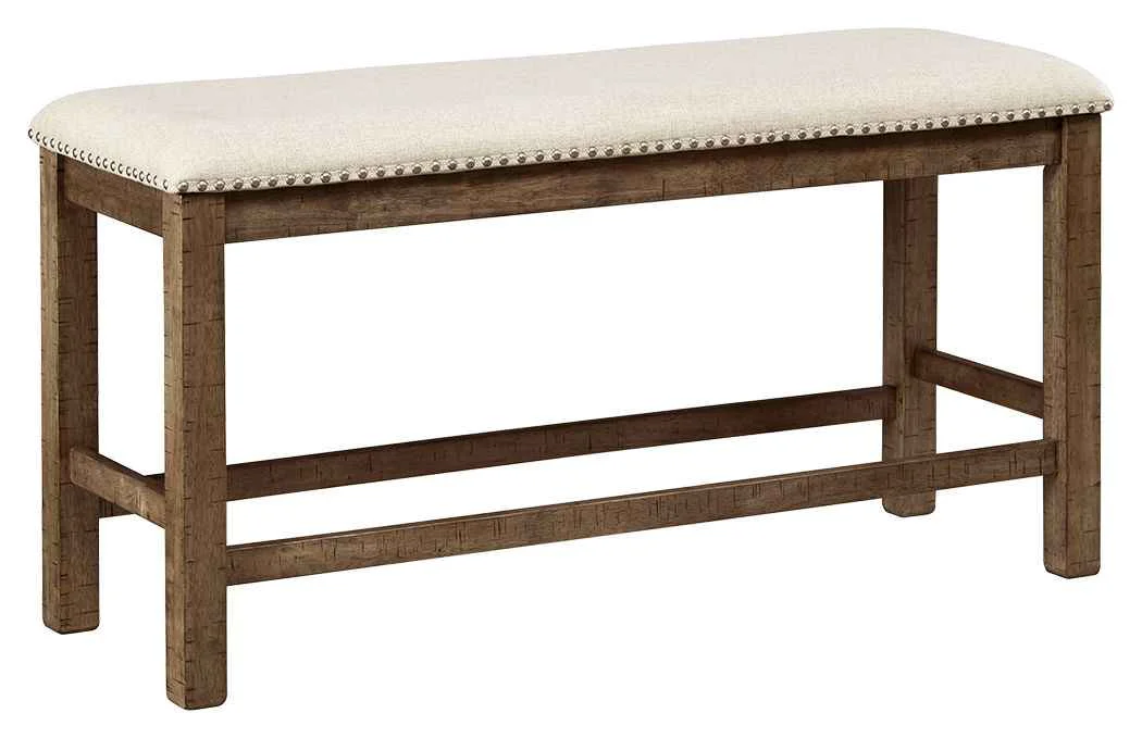 Exceptional Moriville – Double UPH Bench – Beige Solid
