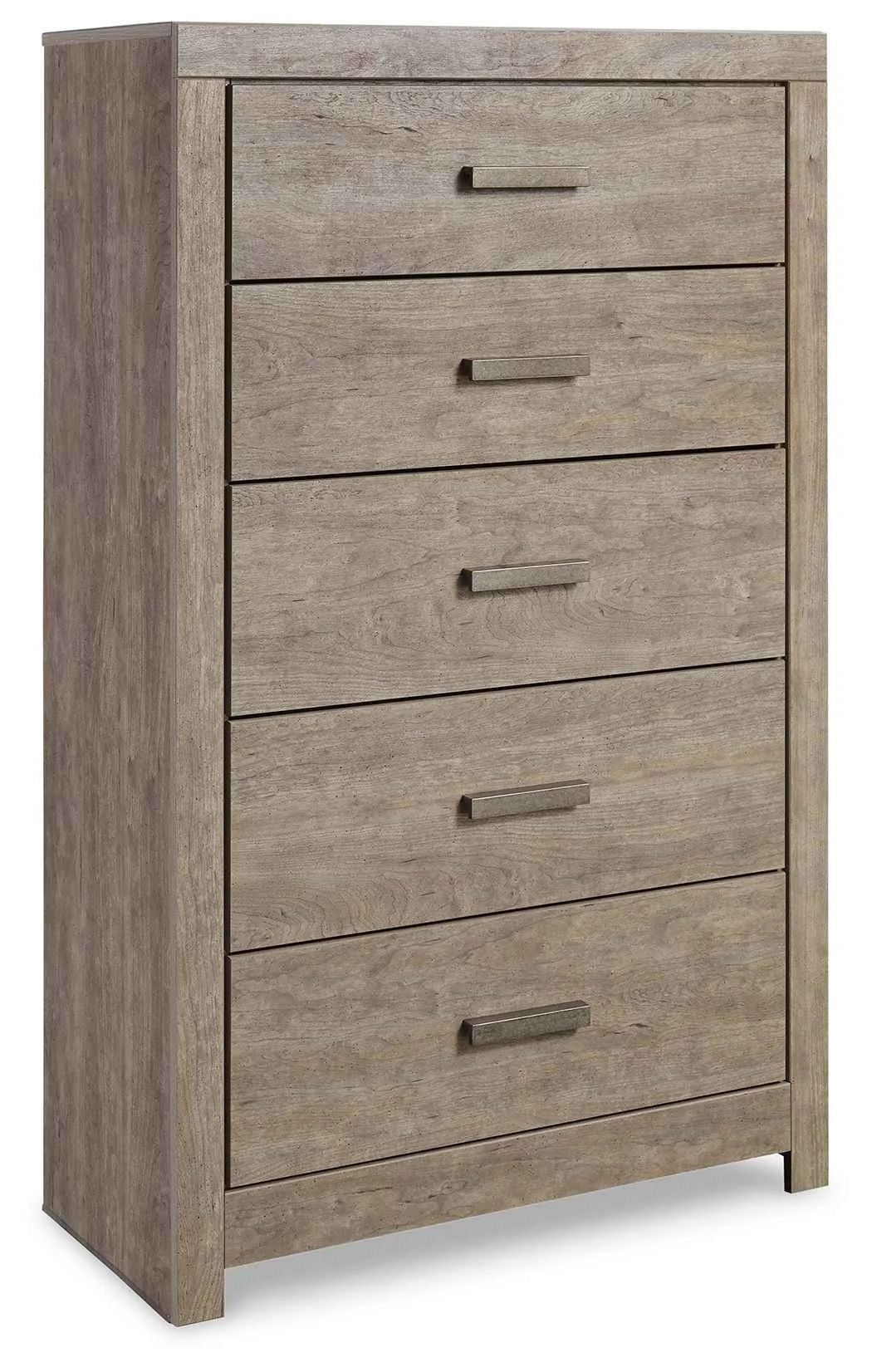 Smooth Culverbach – Five Drawer Chest – Gray Proven