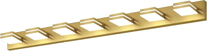 Traditional SineRise LED Modern Bathroom Vanity Light Fixtures Brass Modern Acrylic Recyclable