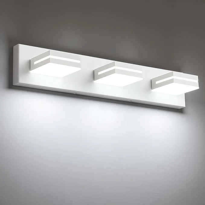 Crafted SineRise LED Modern Bathroom Vanity Light Fixtures Matte White Modern Acrylic Trusted