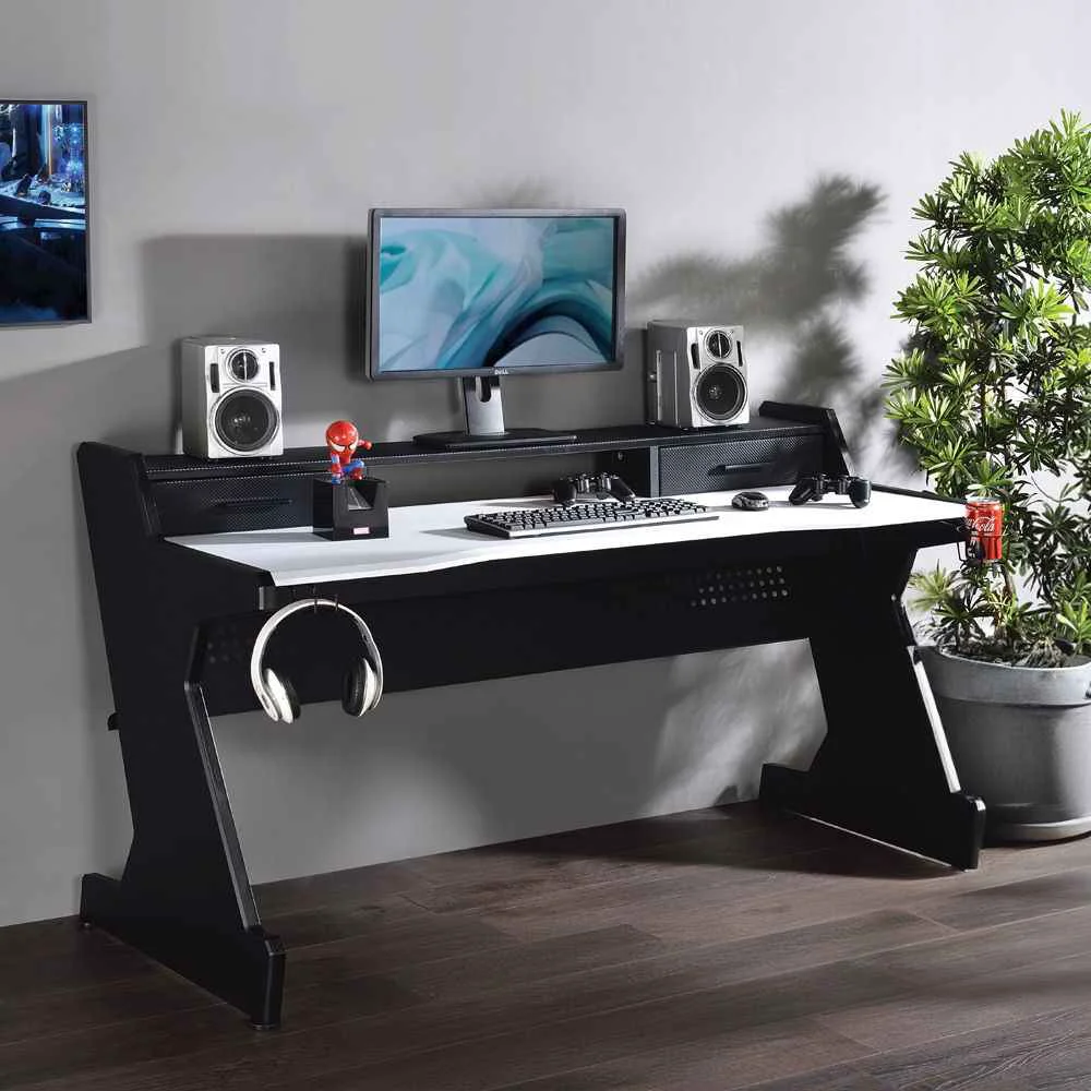 Next-Generation Bigga – Gaming Desk – Black amp White Verified