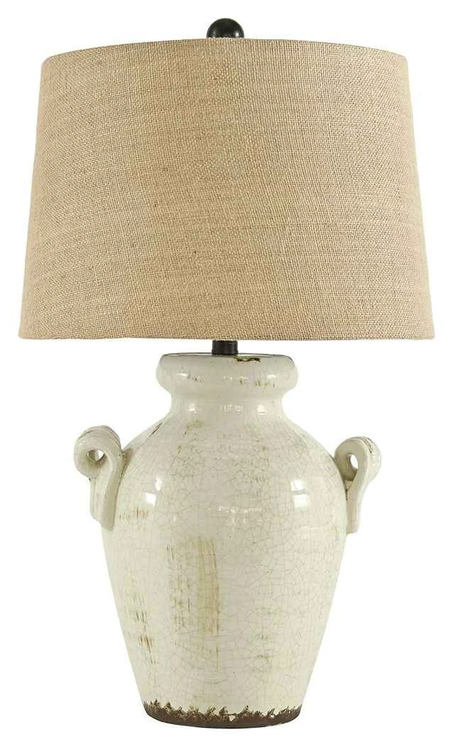Casual Emelda – Ceramic Table Lamp – Cream Natural