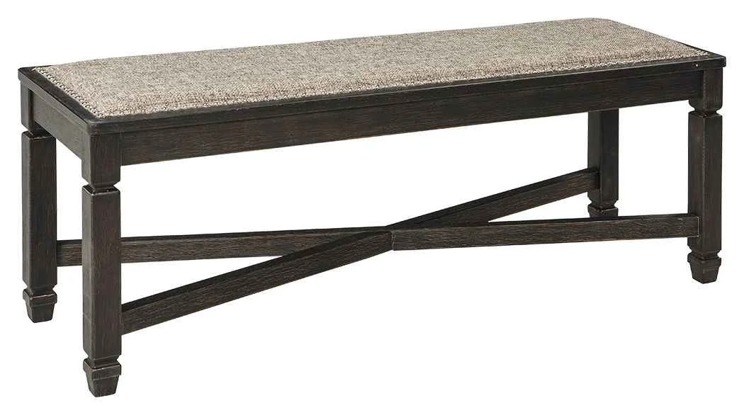 Superior Tyler Creek – Upholstered Bench – Black Grayish Brown Detailed
