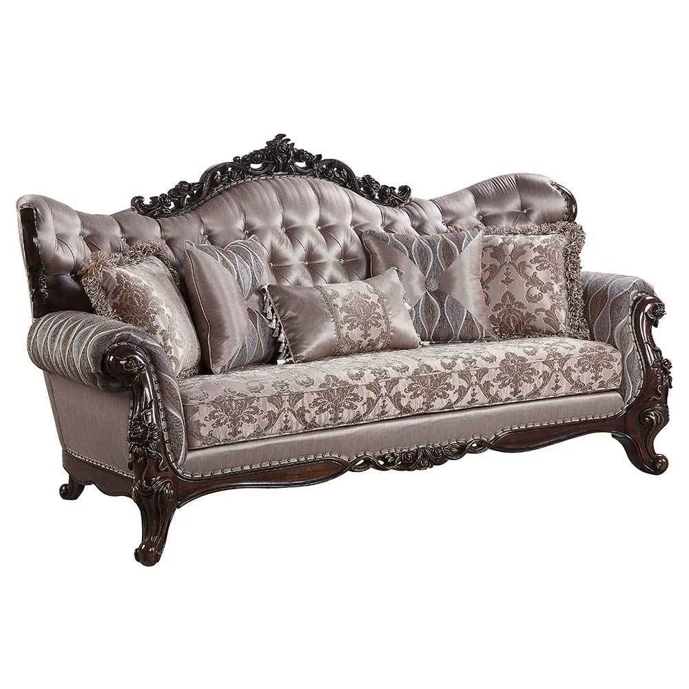 Versatile Benbek – Sofa With 5 Pillows – Fabric amp Antique Oak Classic