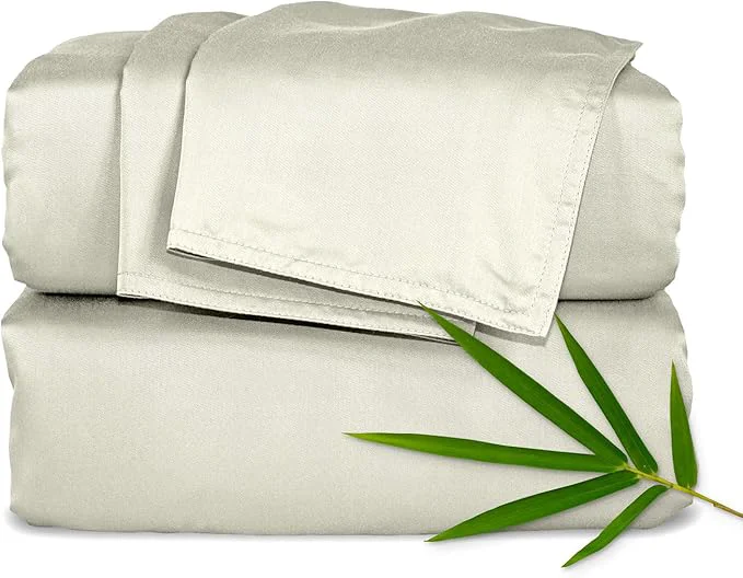 Certified Pure Bamboo Twin XL Sheets Organic Viscose Derived from Bamboo Bed Sheet Set Luxuriously Soft amp Cooling Double Stitching 2 Year Quality Promise Twin XL Birch Breathable