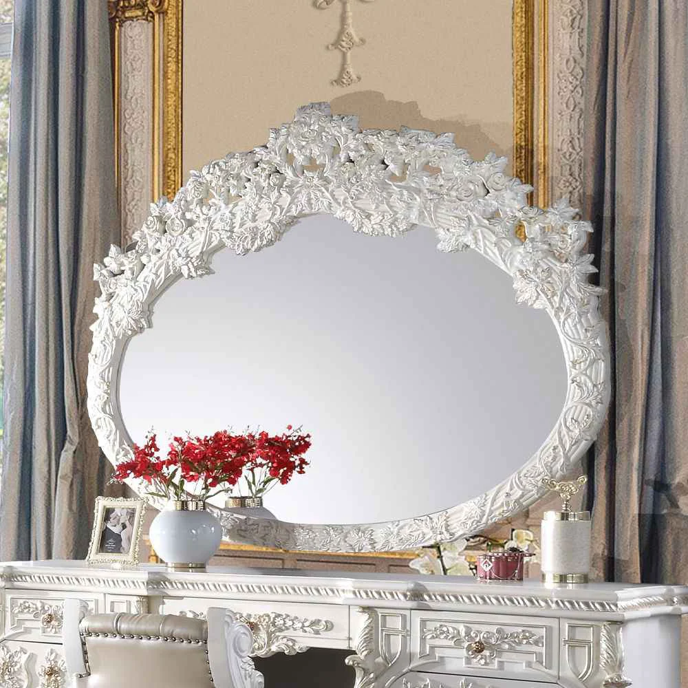 Natural Vanaheim – 58 quot Mirror – Antique White Powerful